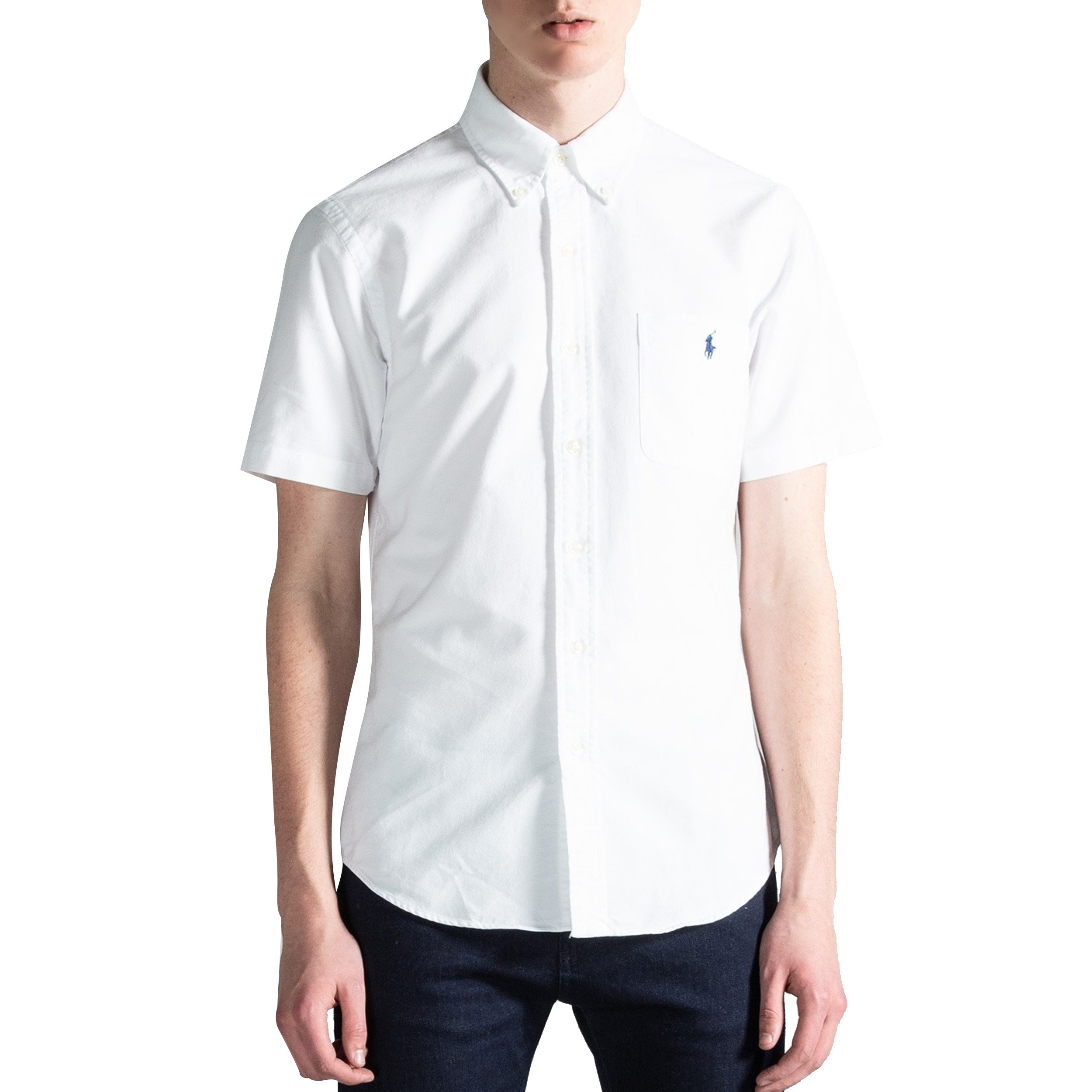 Polo Ralph Lauren Slim Fit Short Sleeved Oxford Shirt White