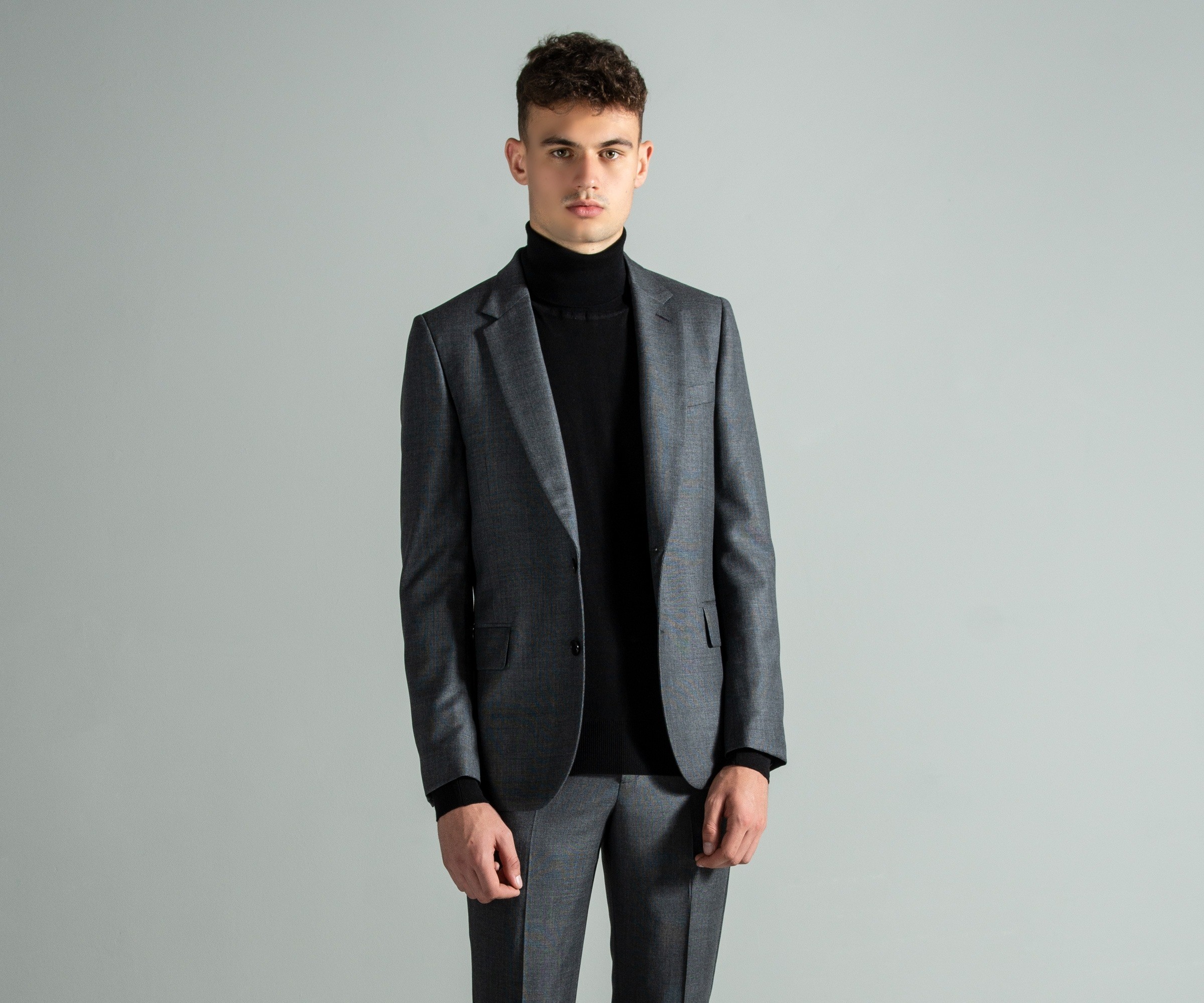 Paul Smith Prince Of Wales Check Suit Charcoal