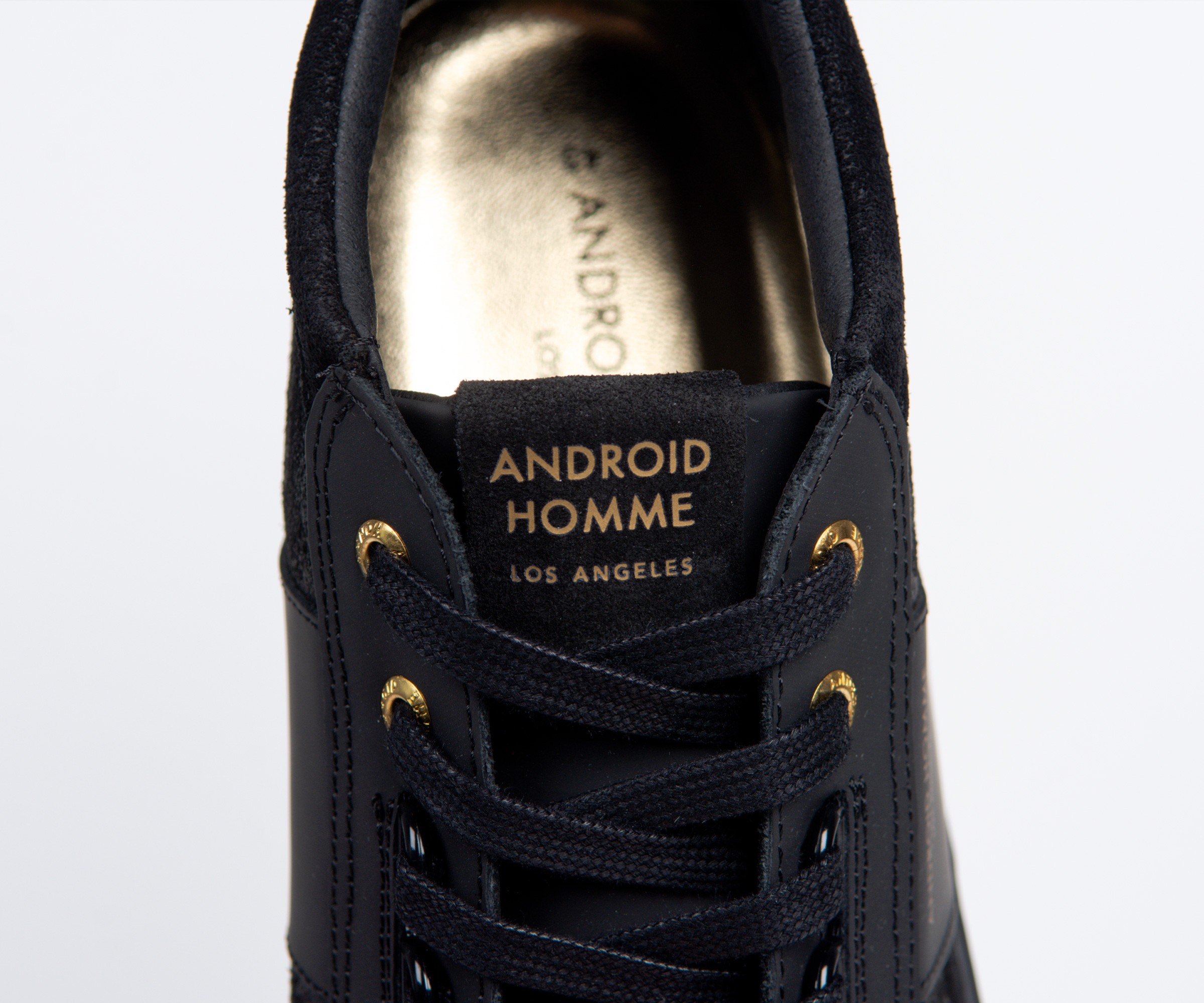 Android Homme Propulsion Mid Top Trainers Suede Black