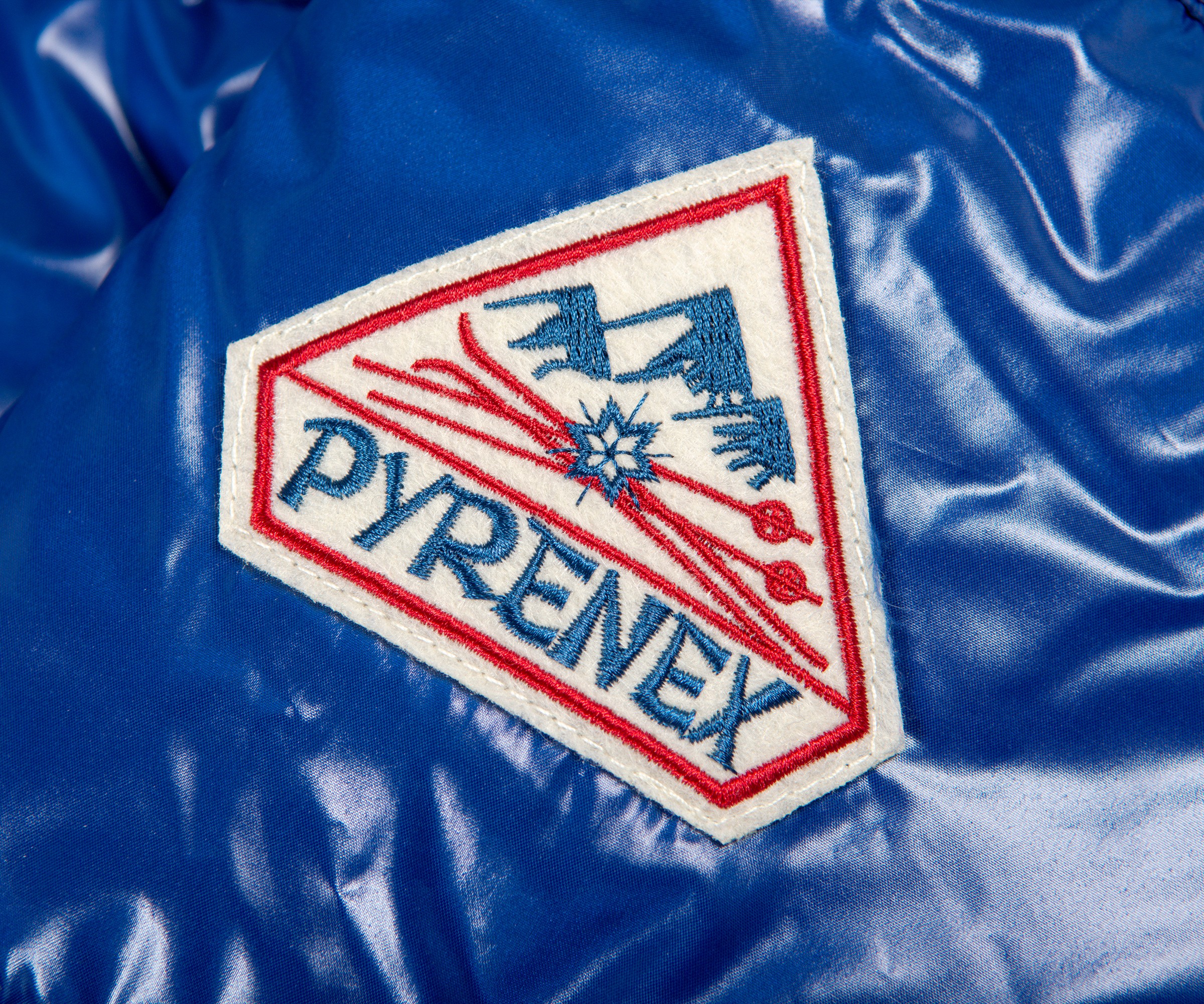 PYRENEX 'Sten' High Shine Down Jacket True Blue