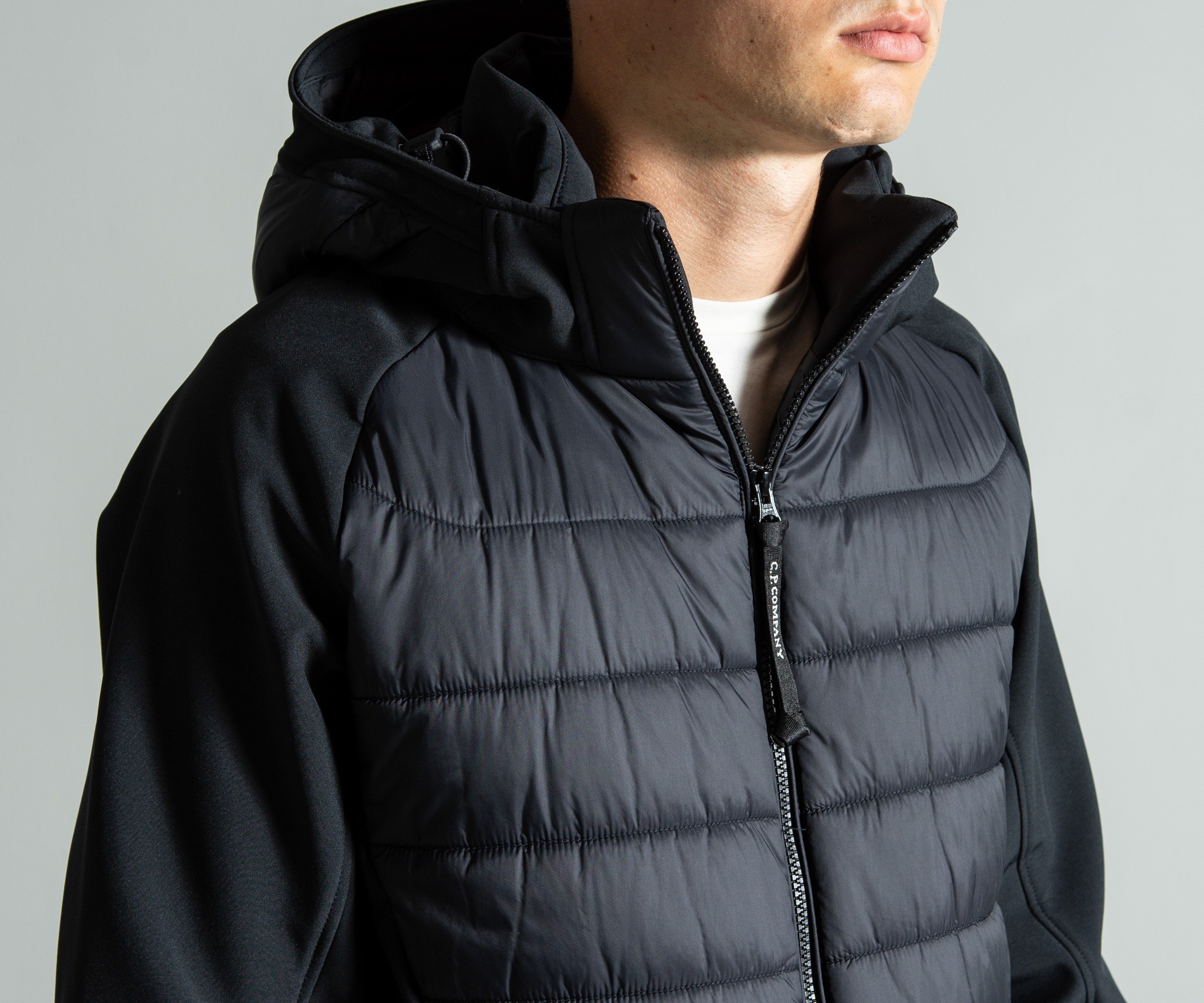 CP Company C.P. Company Quilted 'C.P. Shell' Goggle Jacket Black