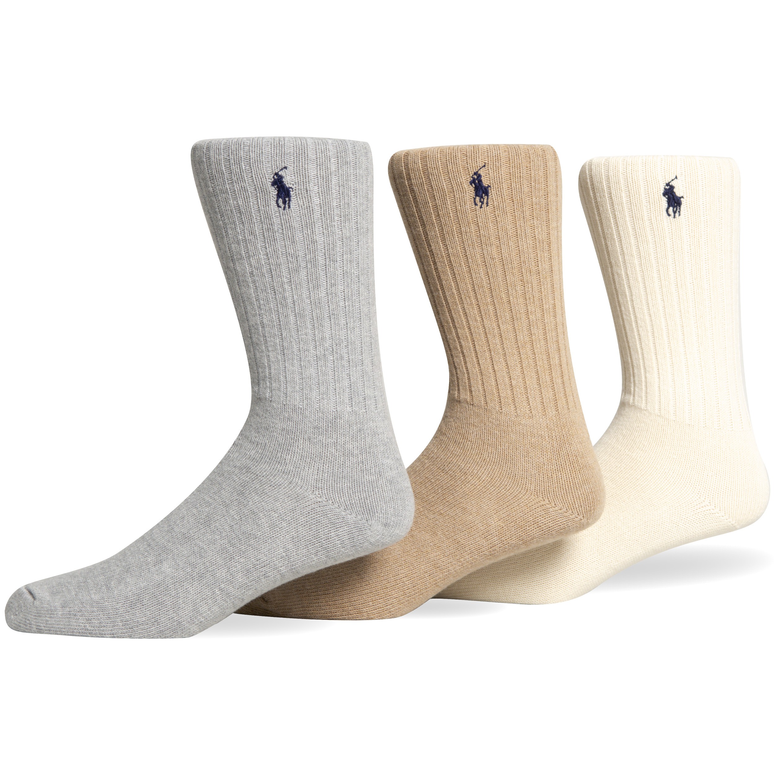 Polo Ralph Lauren Ralph Lauren 3 Pack Cotton Socks Grey/Beige/Tan