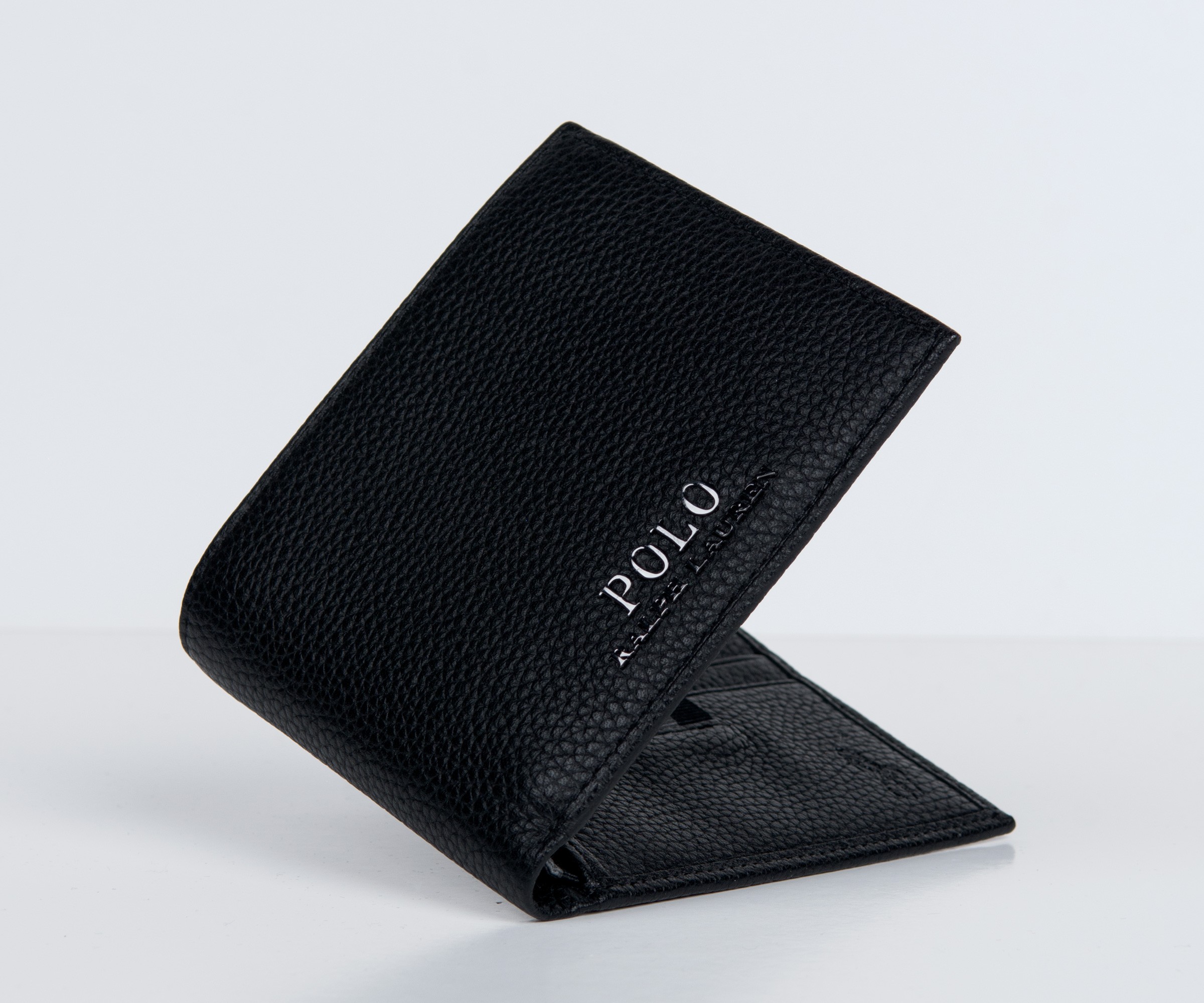 Polo Ralph Lauren Metal Plaque Billfold wallet Black
