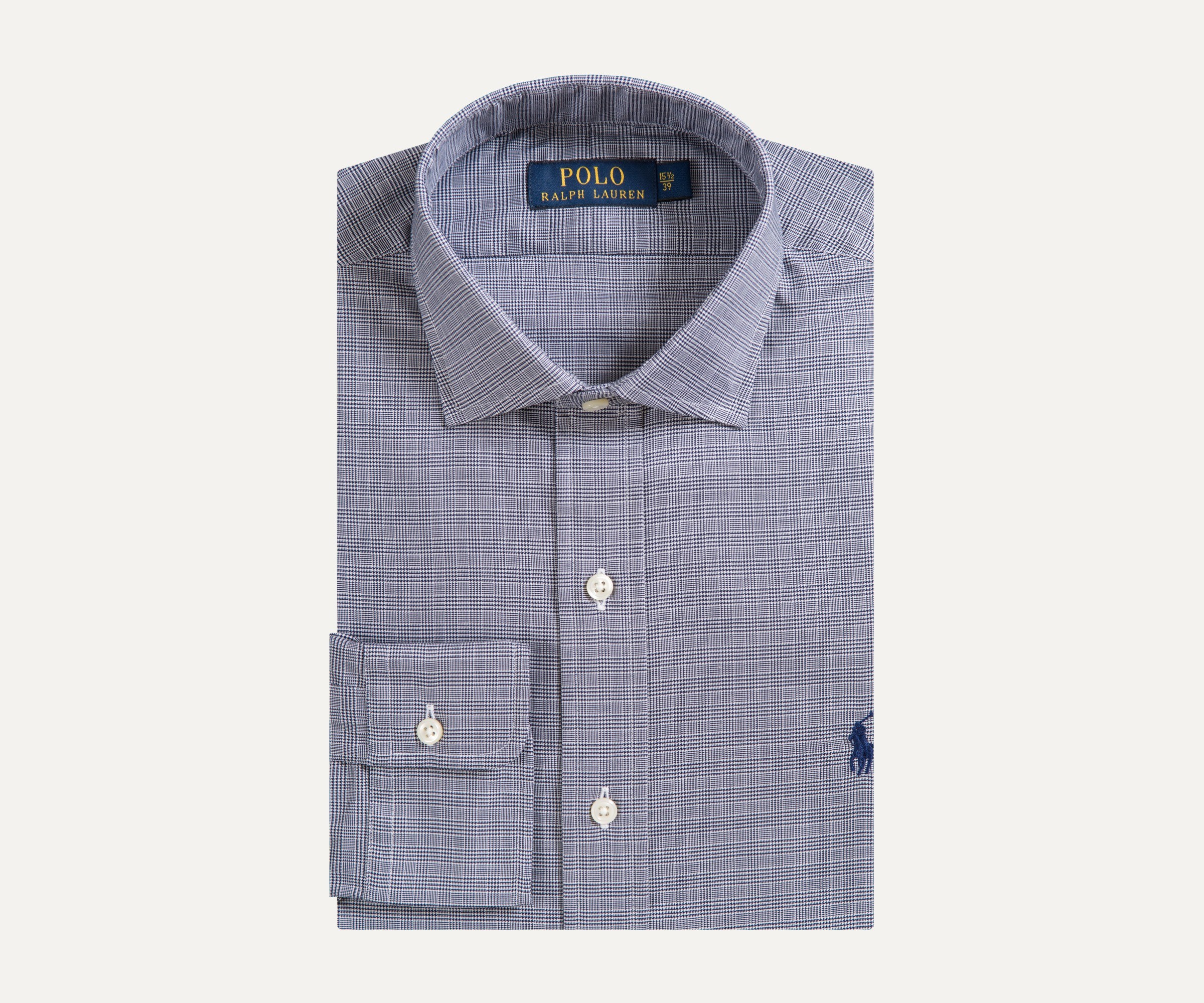 Polo Ralph Lauren Prince Of Wales Check Shirt Navy White