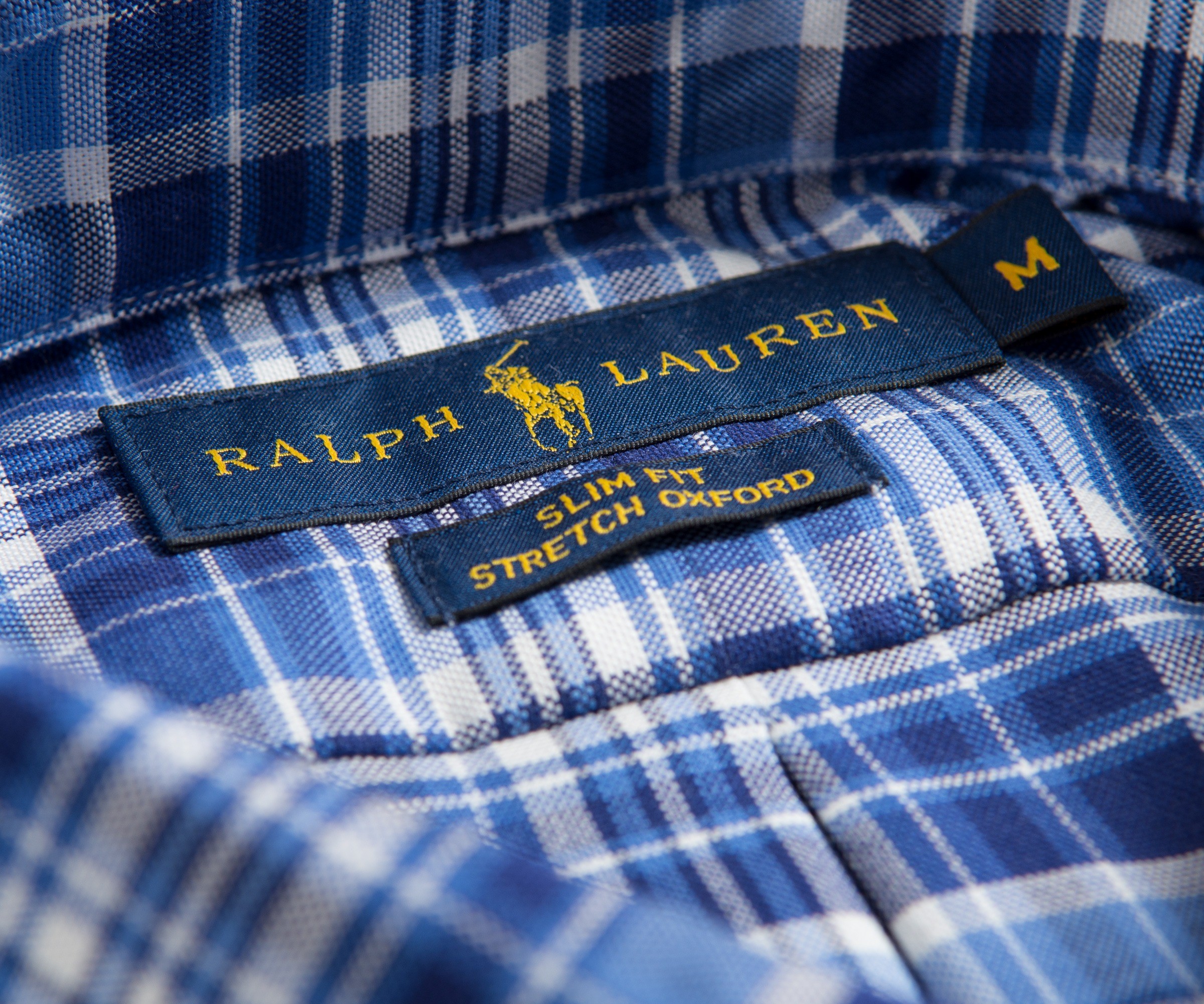 Polo Ralph Lauren Slim Fit Stretch Oxford Check Shirt Deep Blue