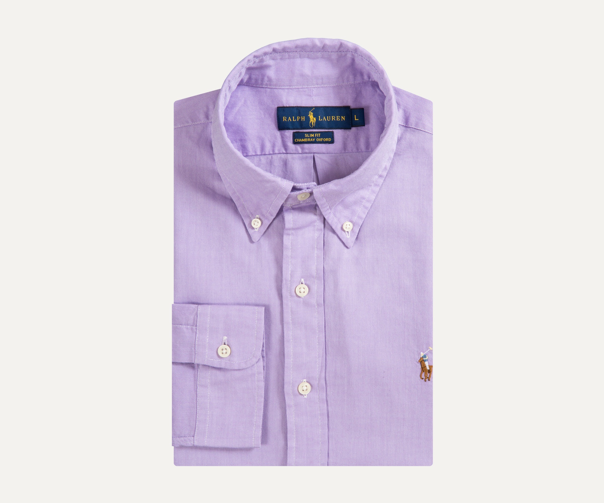 Polo Ralph Lauren Slim Fit Oxford Shirt Lavender
