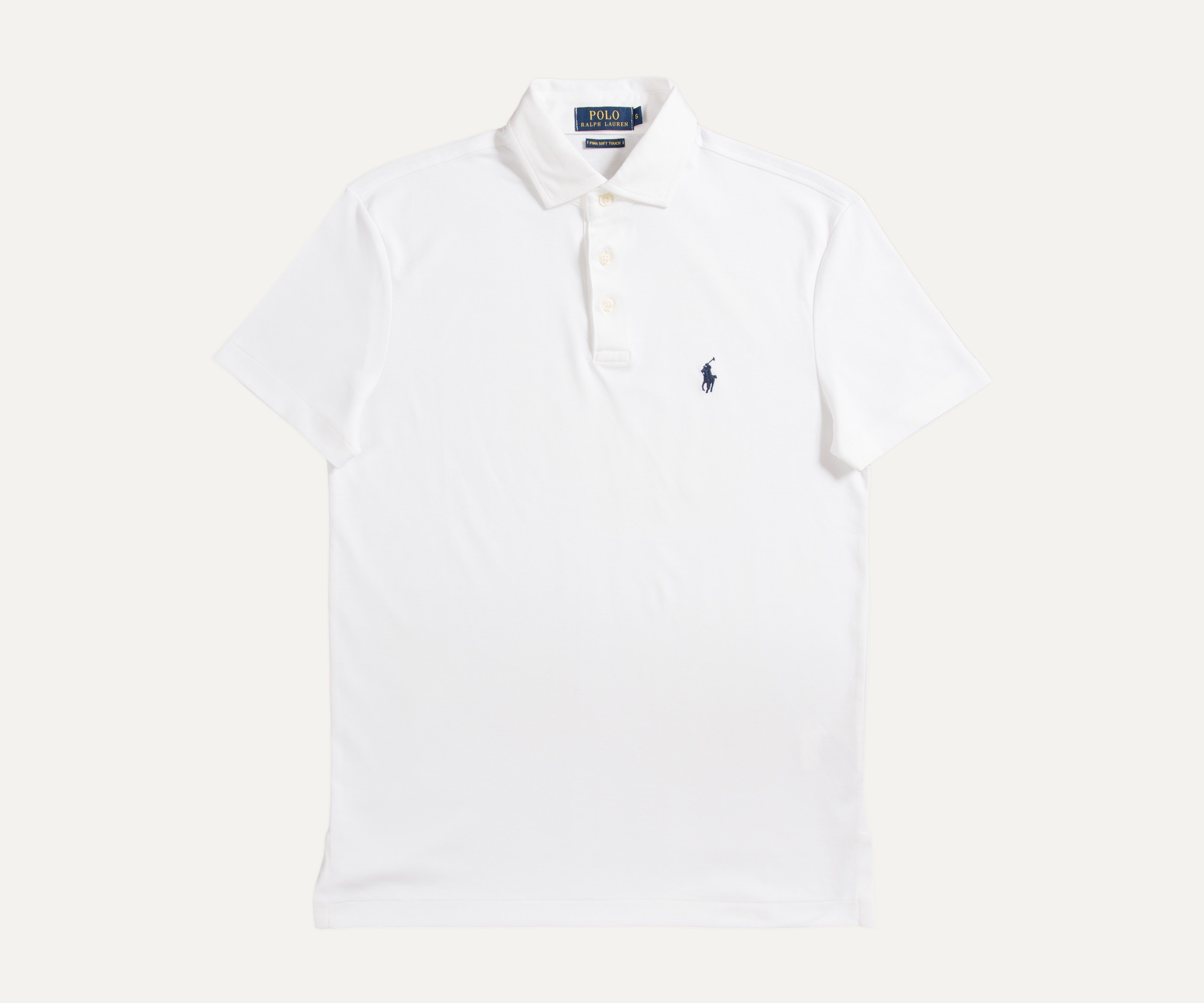 Polo Ralph Lauren Soft Touch Custom Fit 3-Button Polo White