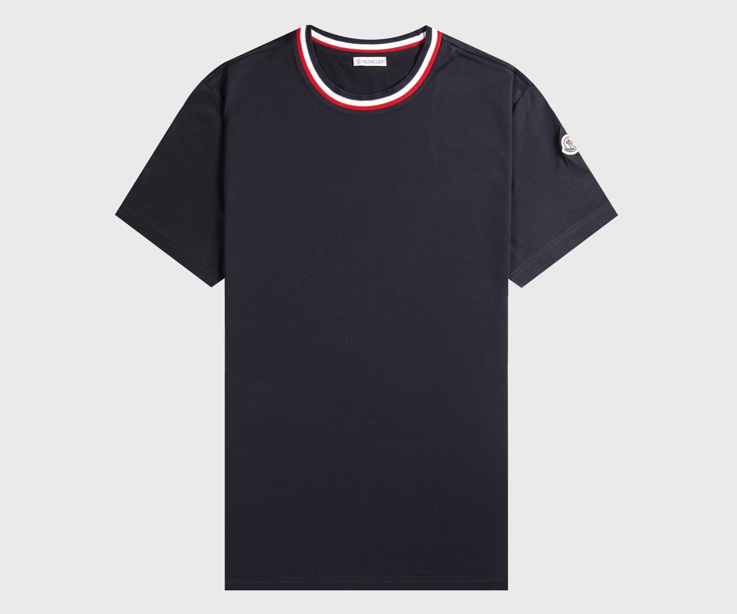 Moncler Slim Fit Stretch Cotton T-Shirt Navy