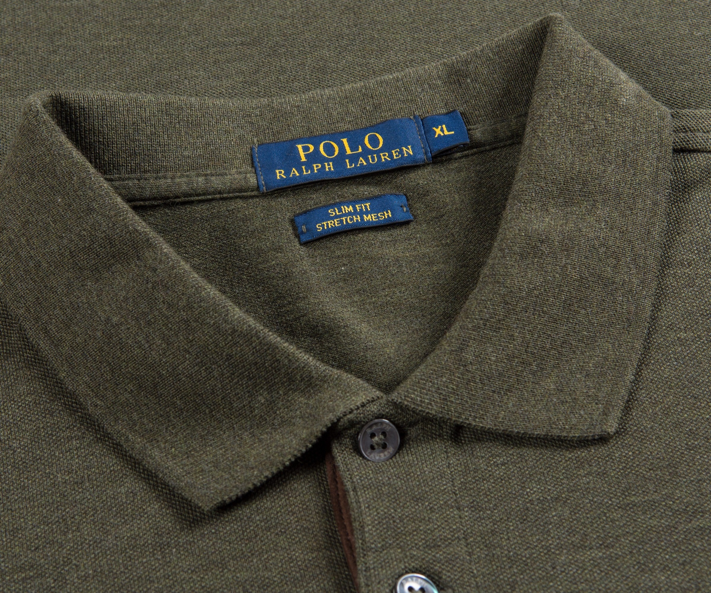 Polo Ralph Lauren Slim Fit Stretch Mesh Long Sleeve Polo Alpine Heather