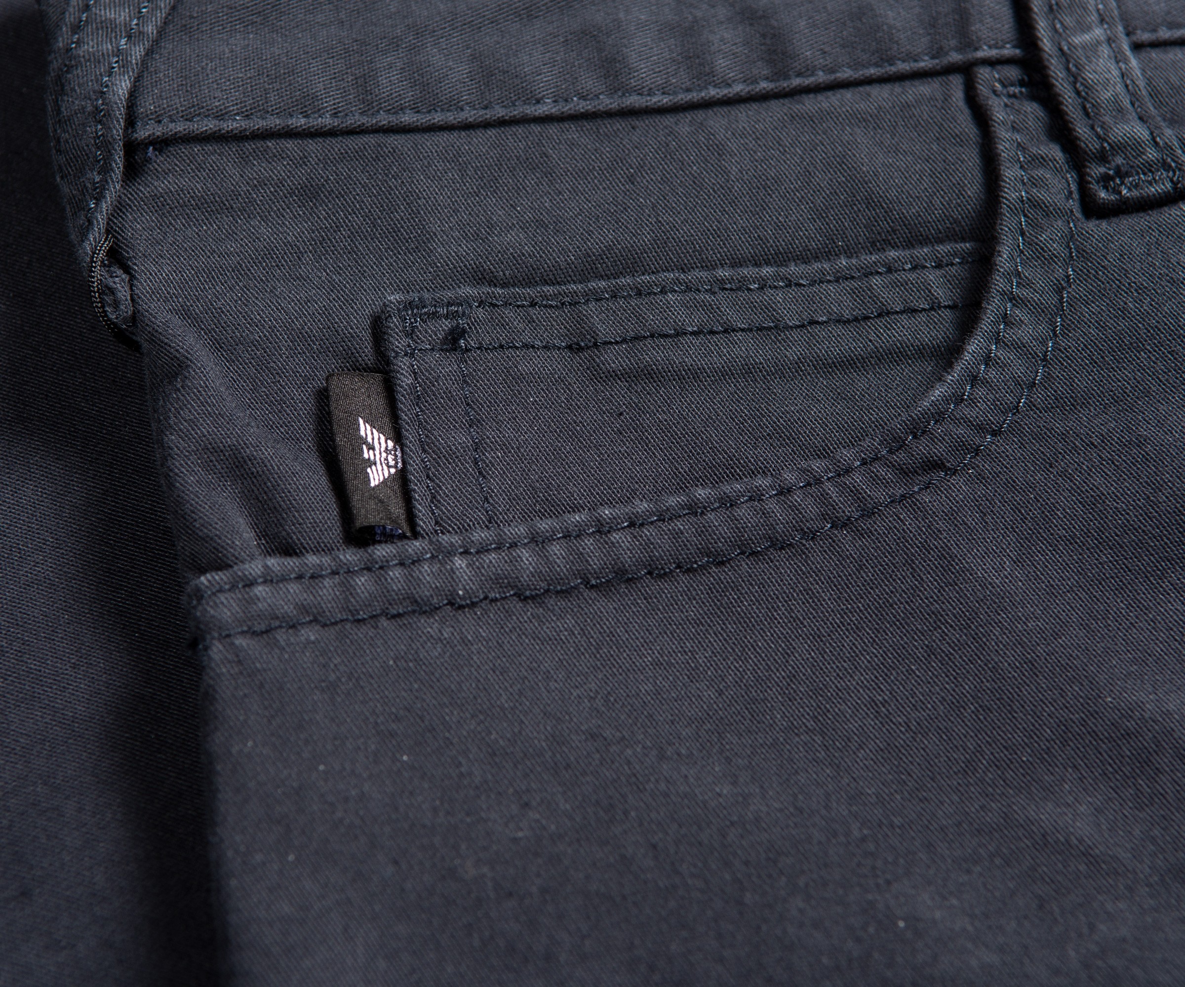 Emporio Armani 'J21' Regular Fit Cotton Chino Jeans Navy