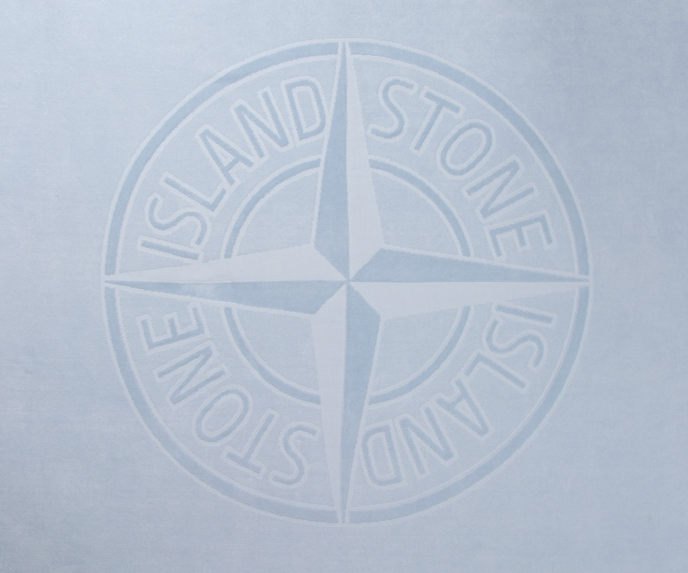 Stone Island logo-print Towel - Blue