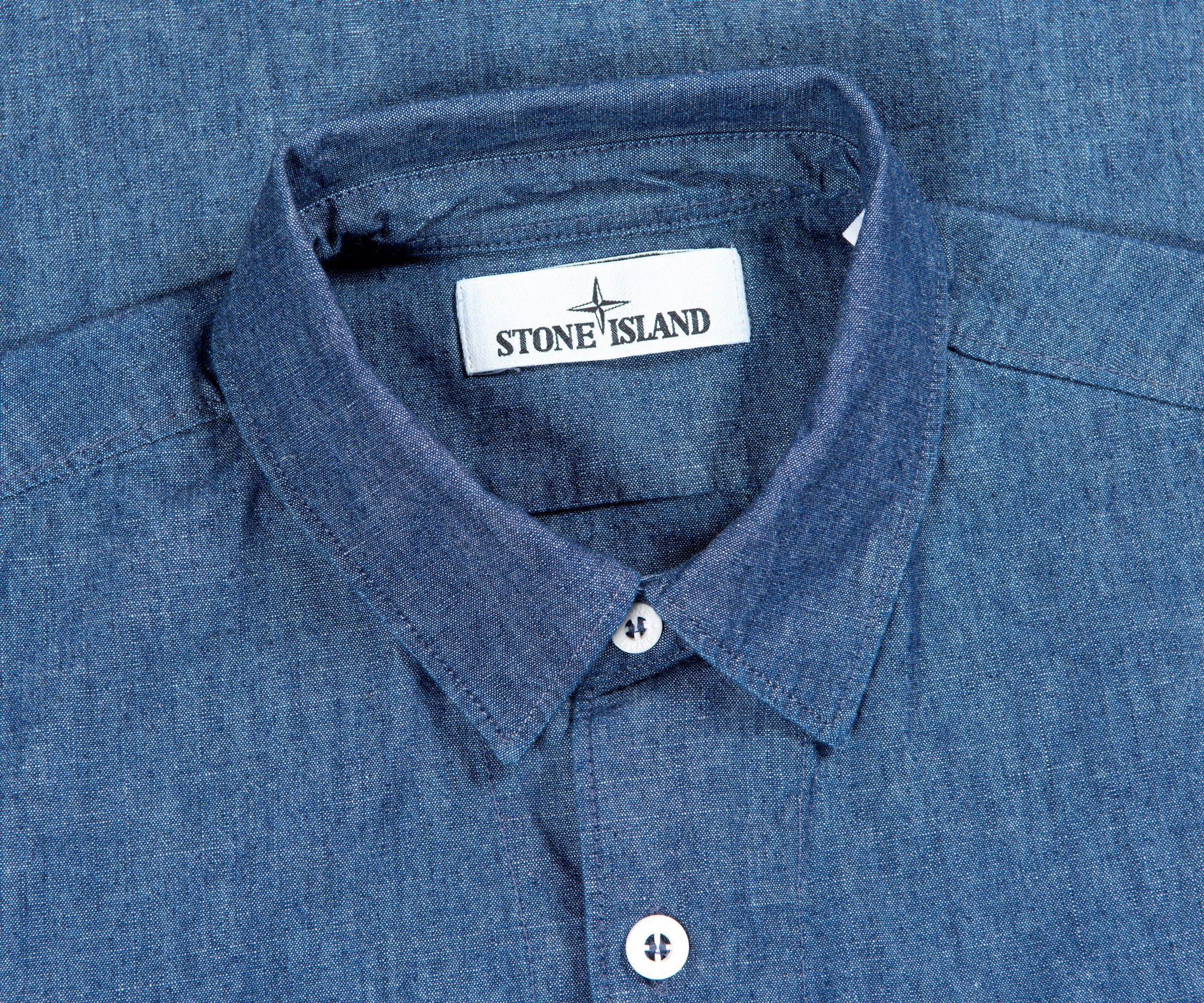 Stone Island 'Chambray Denim' Shirt Washed Blue