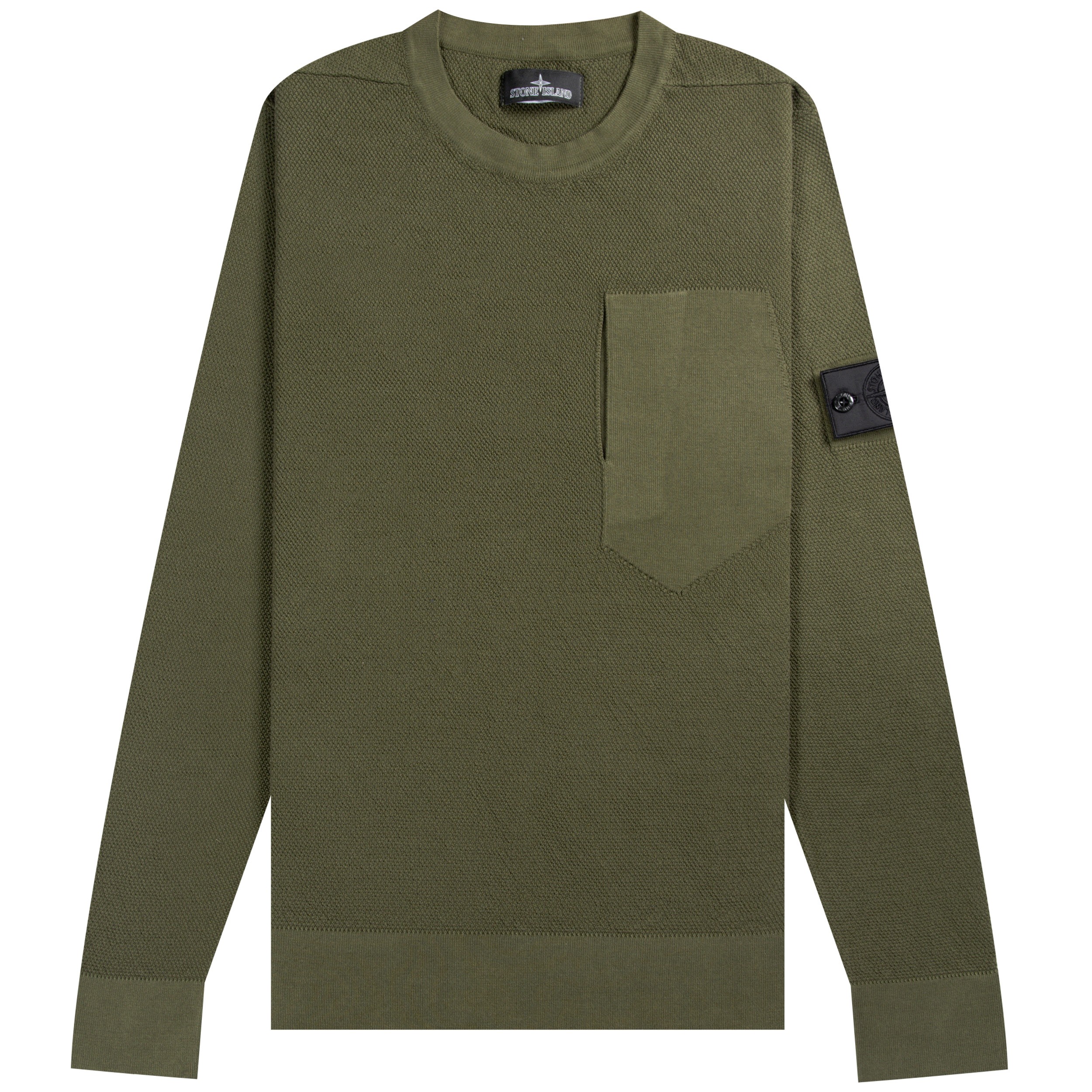 Stone Island Shadow Project Pure Cotton Crew Knit Military Green