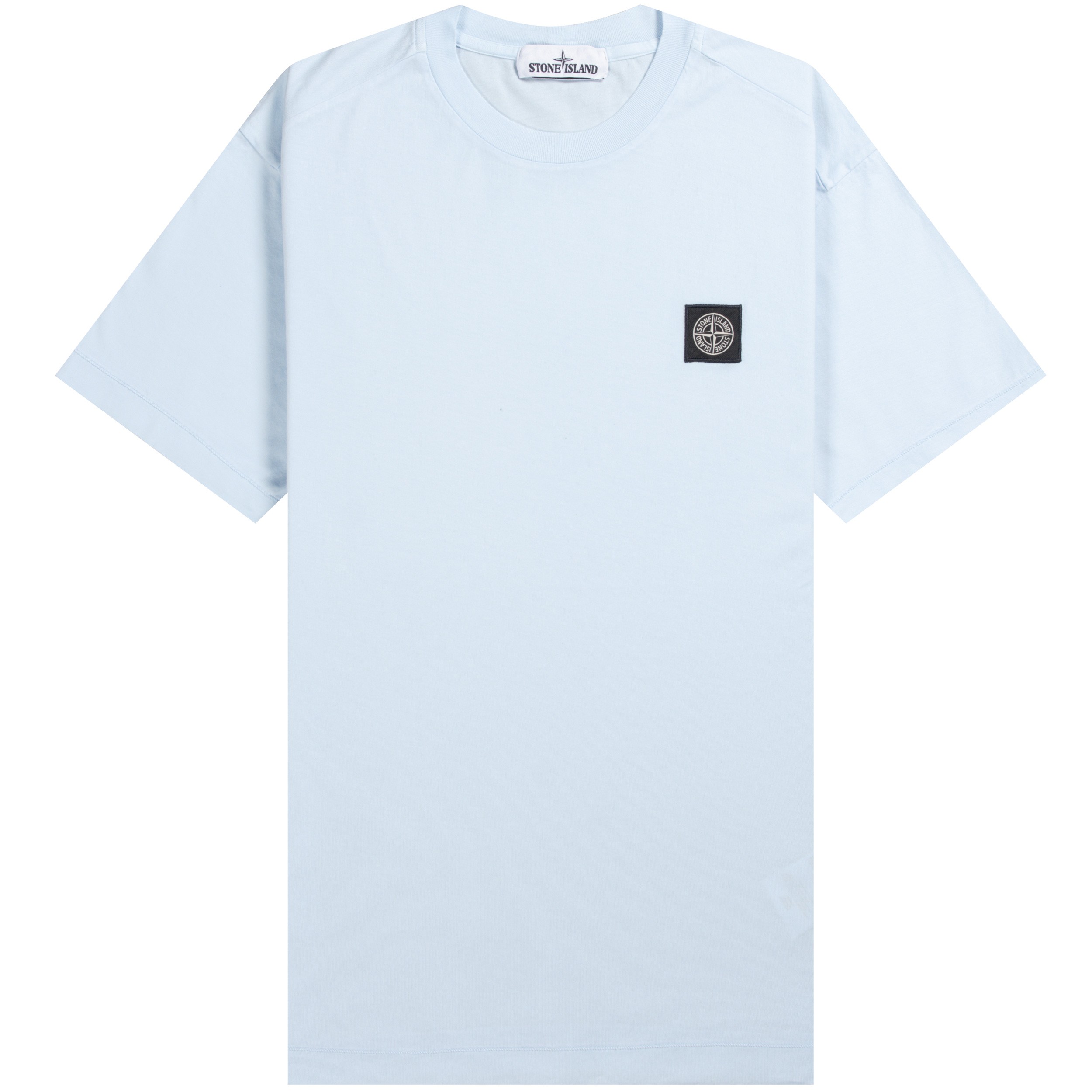 Stone Island Box Logo T-shirt In Sky Blue
