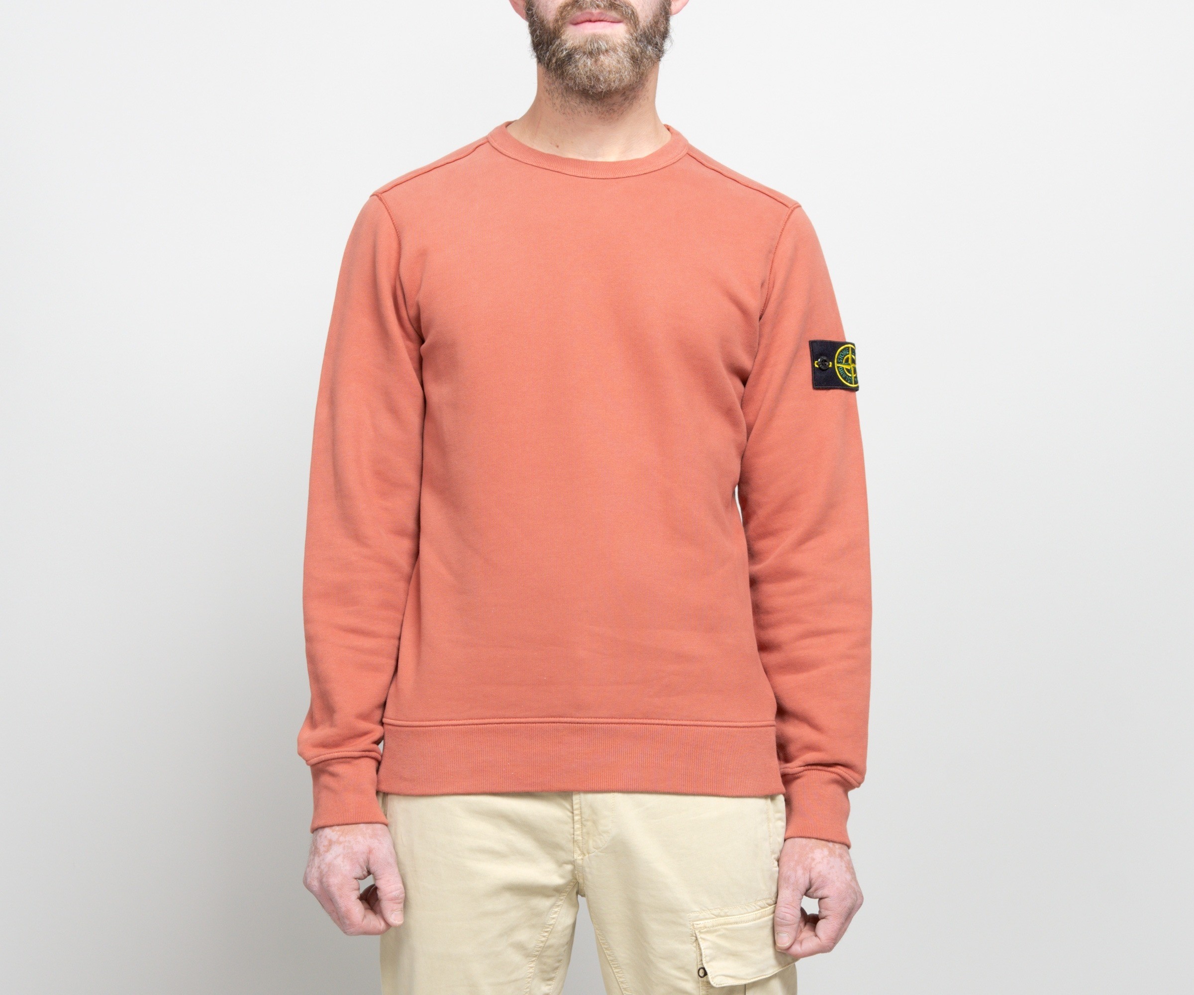Stone Island Classic Garment Dyed Sweatshirt Terracotta
