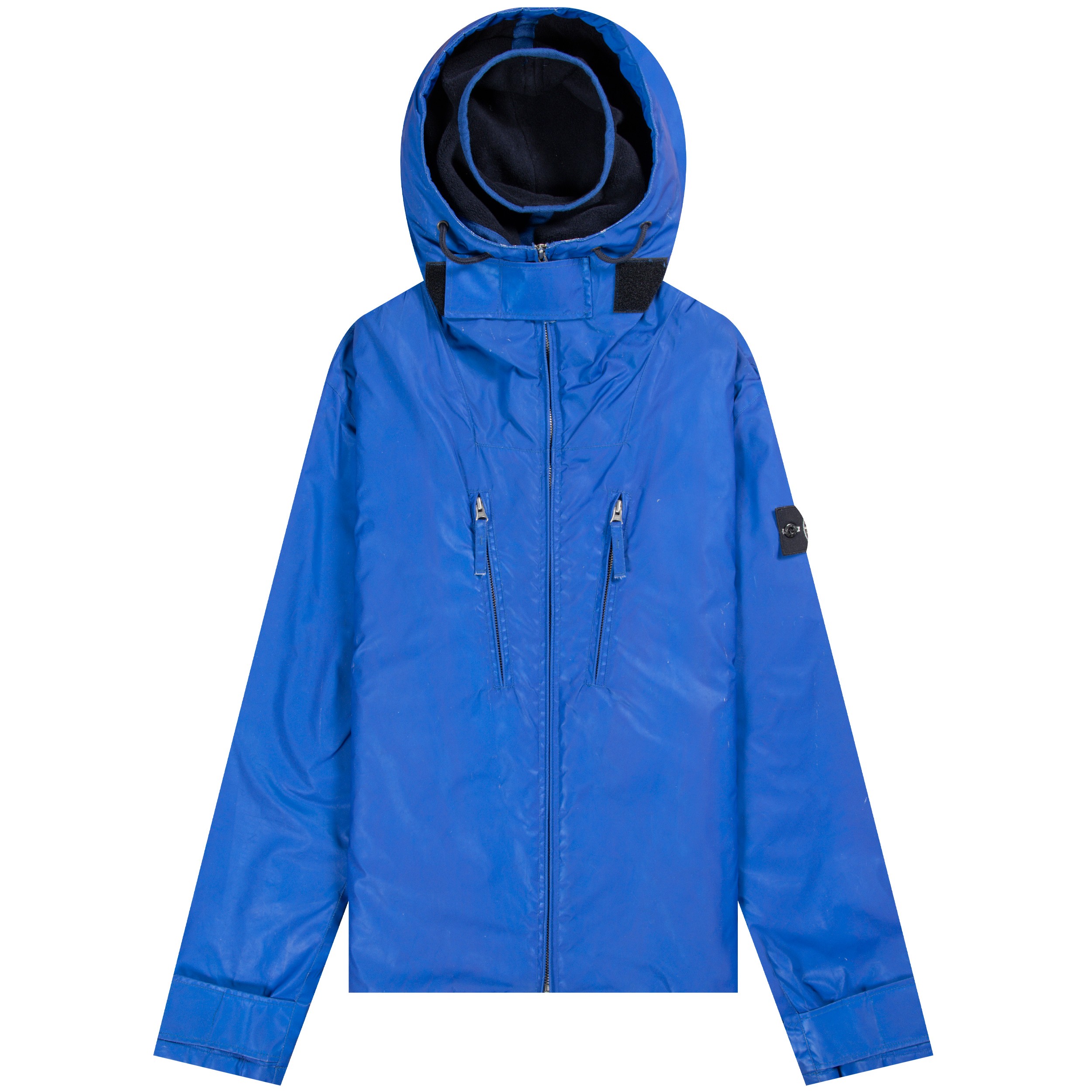 Stone Island Archivio Flannels 30th Anniversary Full Zip Hooded Reflective  Jacket. Blue XL
