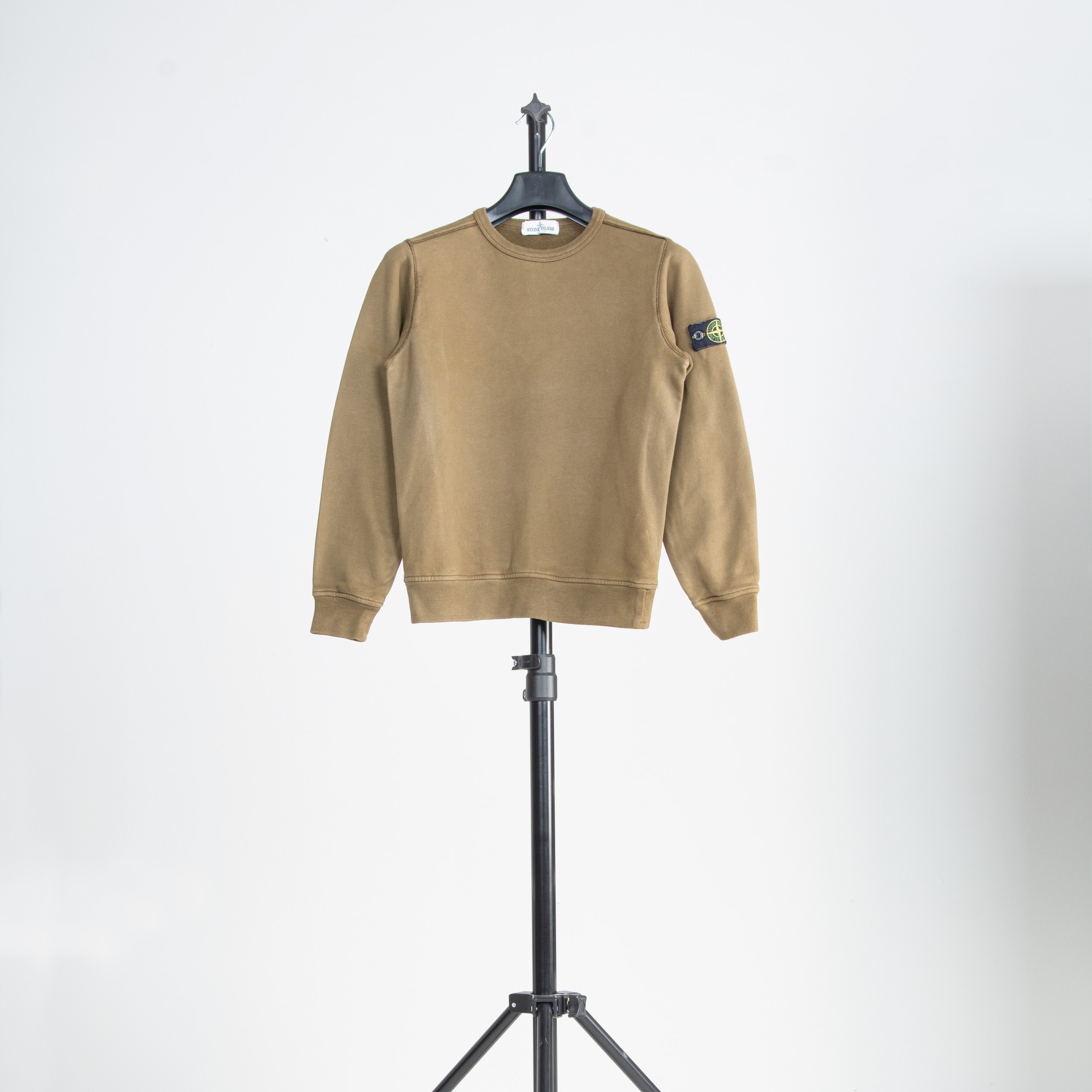 Stone Island Junior 'Garment Dyed' Crewneck Sweatshirt Olive