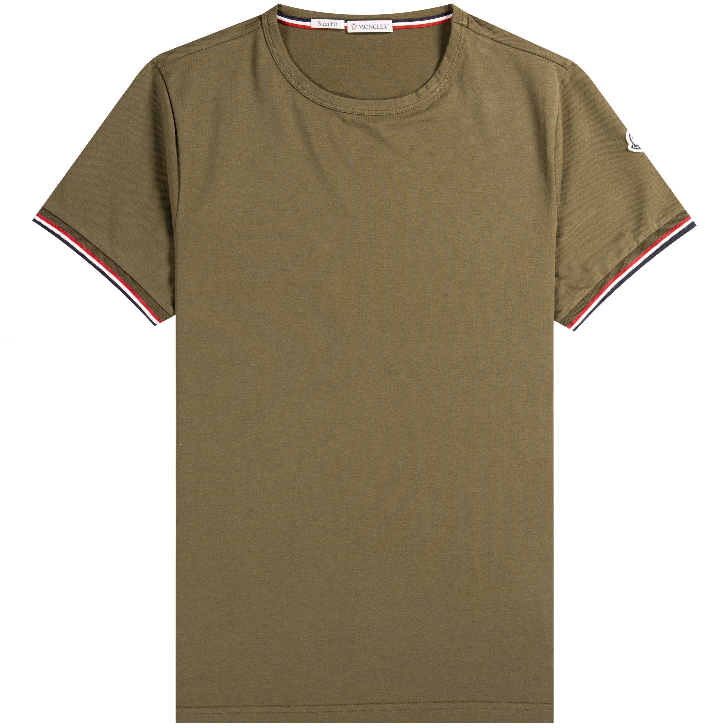 Moncler Stretch Cotton T-Shirt Khaki