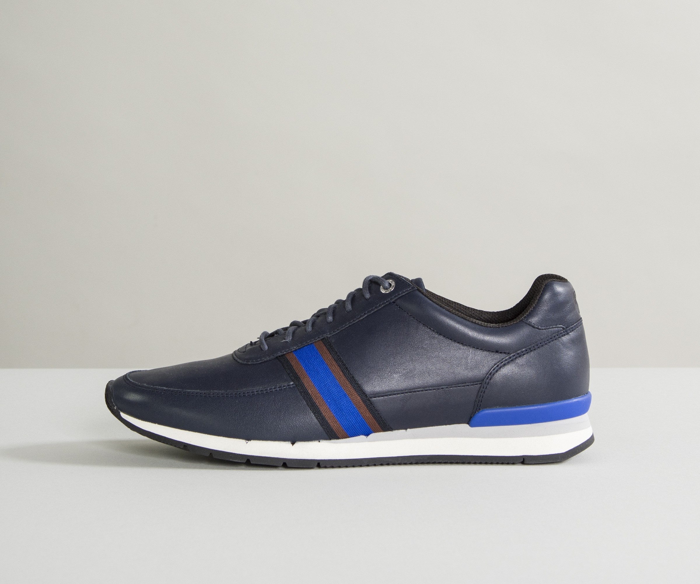Paul Smith Shoes Swanson Galaxy Mono Leather Running Trainer Navy