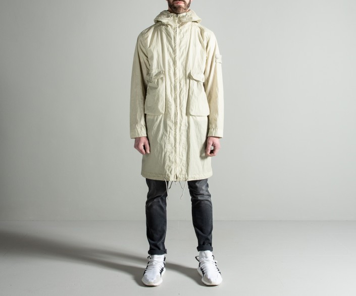 Stone Island 'Ghost Collection' '50 Fili' Hooded Parka Beige