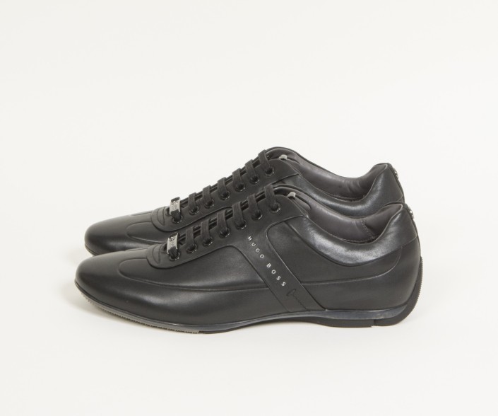 Hugo Boss 'Sporty_Lowp_lthf' Trainer With Mercedes Plaque Black