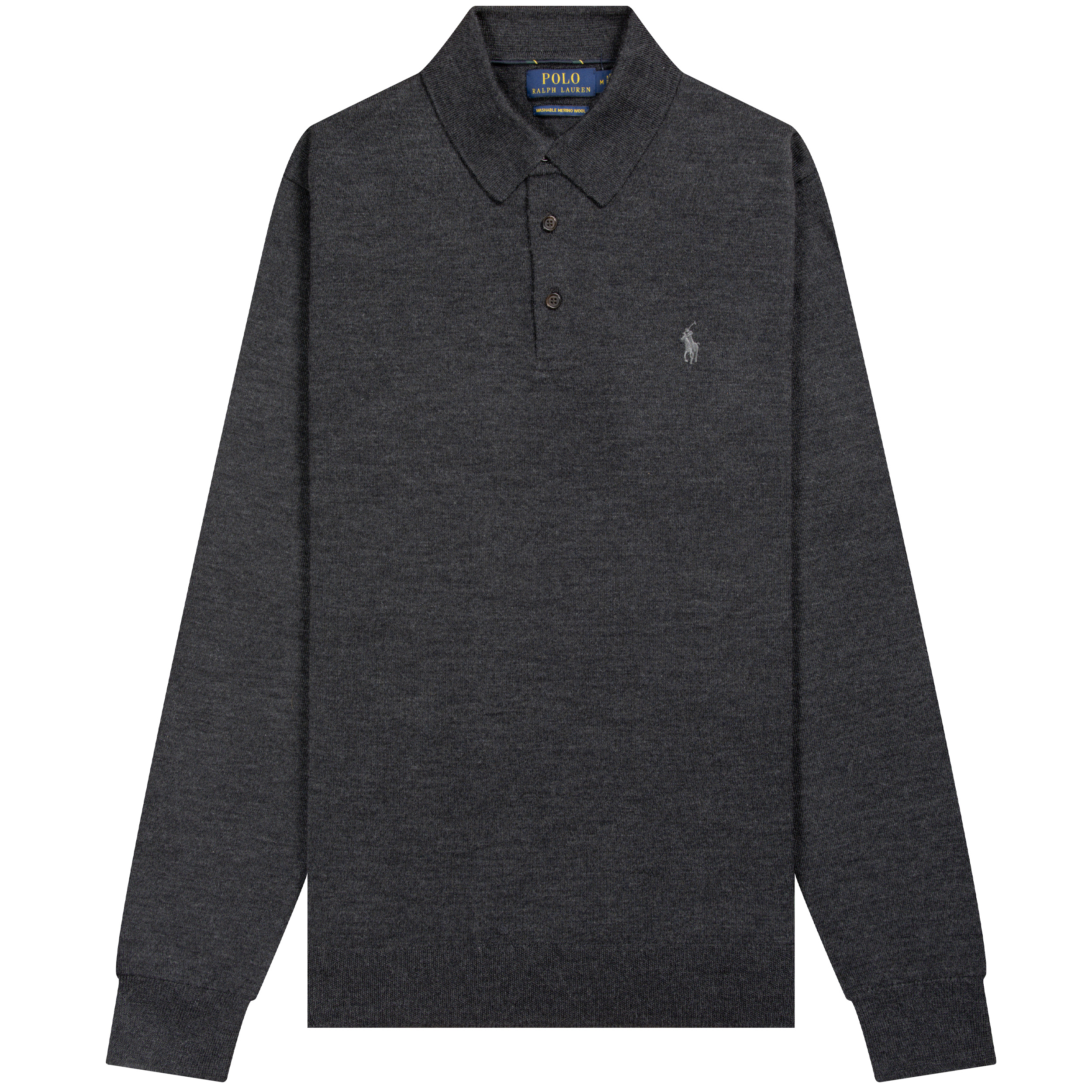 Polo Ralph Lauren Knitted LS Polo Charcoal