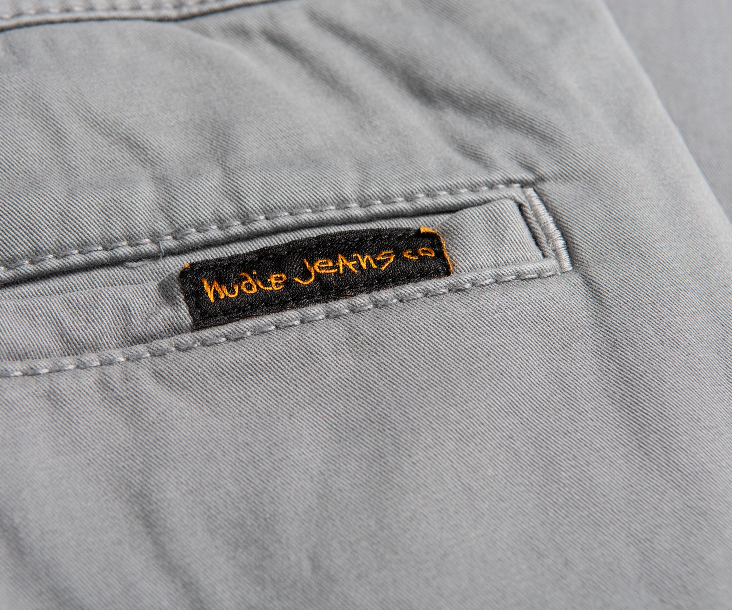 Nudie Slim 'Adam' Stretch Chino Ash Grey