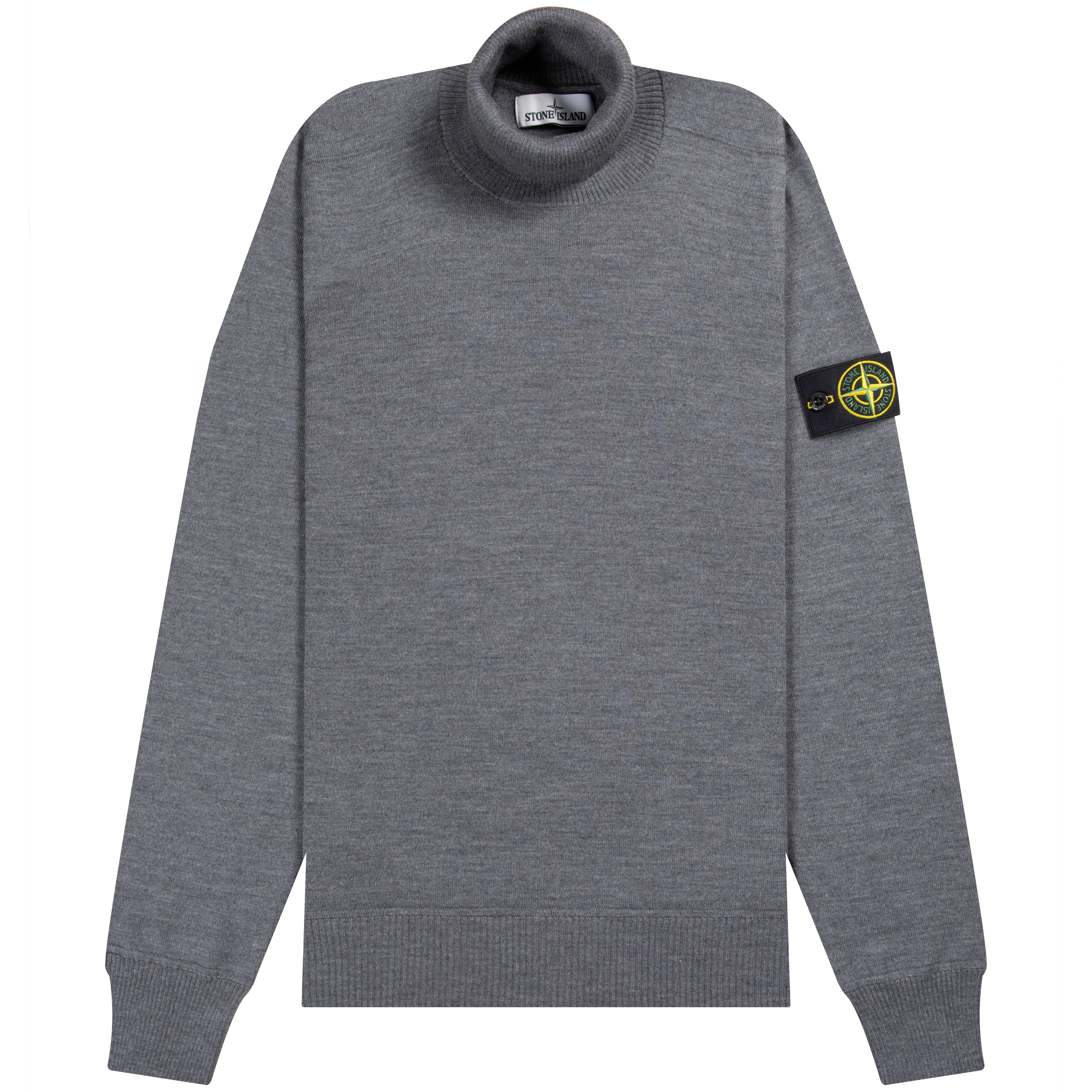 Stone Island Roll Neck Wool Jumper Grey